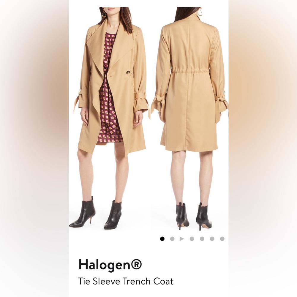 Halogen Kakhi Long sleeve Trench